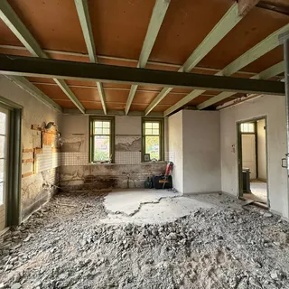 Ruwbouwfase in het hoofdhuis